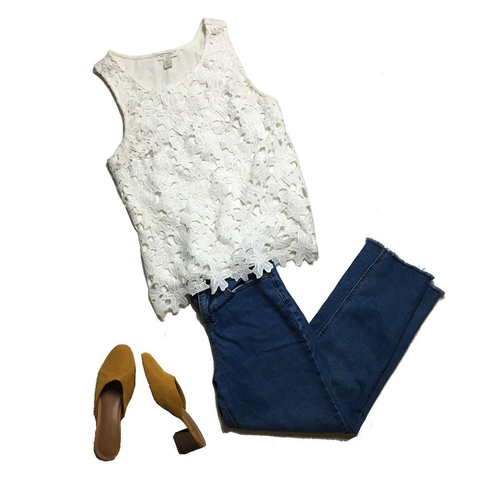 Floral White Top